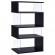 Emelle 4-tier Bookcase Black and Clear