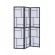 3-panel Folding Floor Screen Black and White
