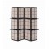 4-panel Folding Screen with Removable Shelves Tan and Cappuccino
