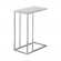 Glass Top Accent Table Chrome and White