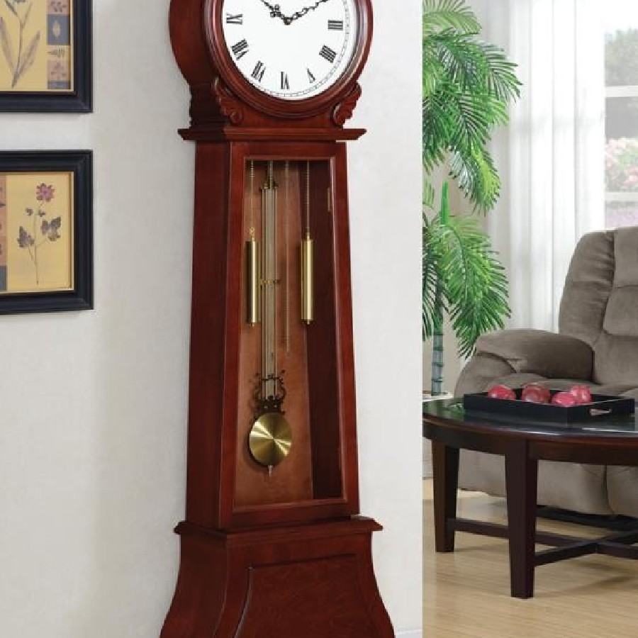 Grandfather Clock with Chime Brown Red