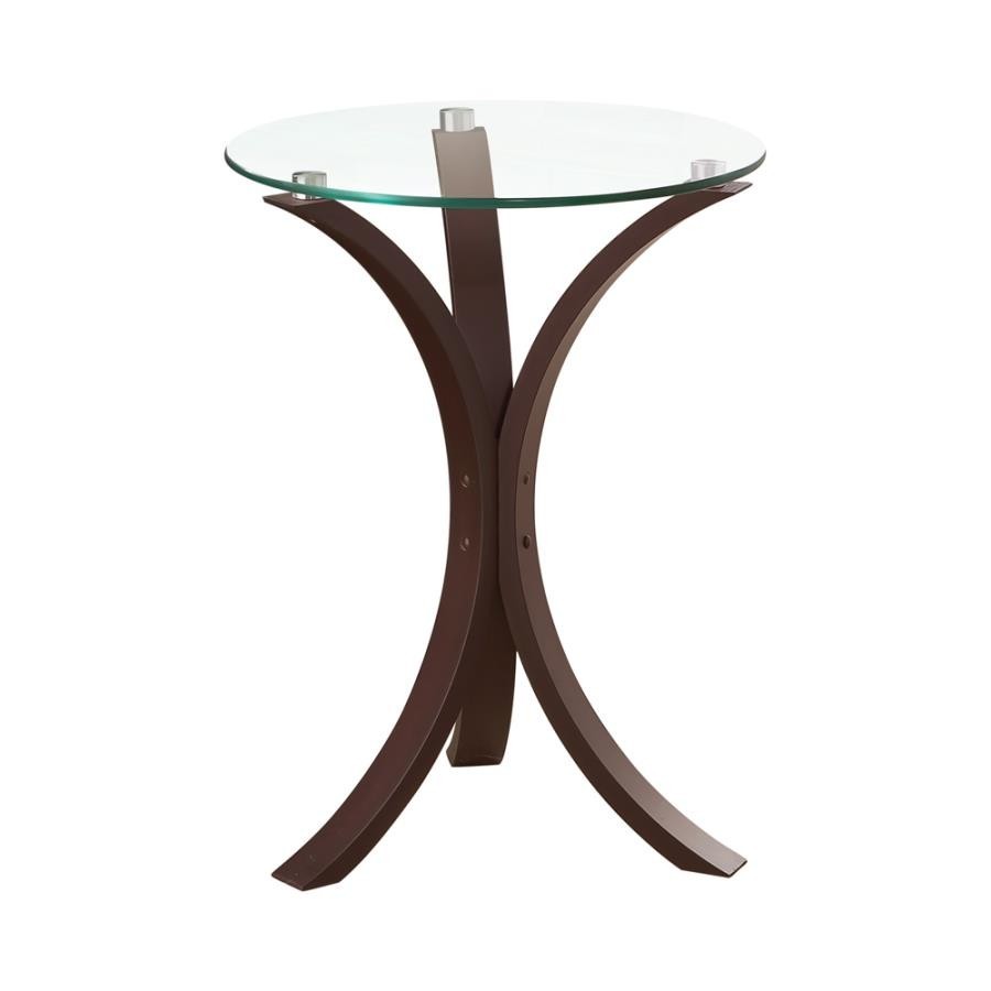Round Accent Table Cappuccino
