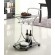 2-shelve Serving Cart Chrome and Black