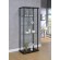 5-shelf Glass Curio Cabinet Black and Clear