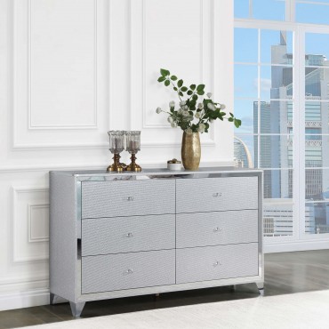 Larue 6-drawer Dresser Silver 2