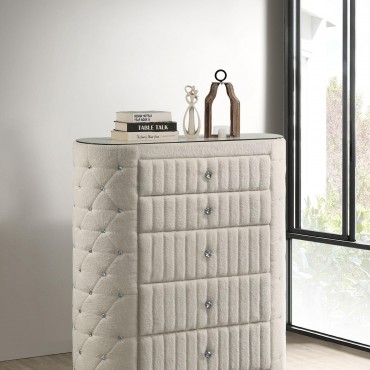 Sonya 5-drawer Upholstered... 2