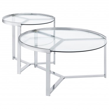 Delia 2-Piece Round Glass...