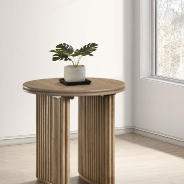 Adina Round Wood Side End... 2