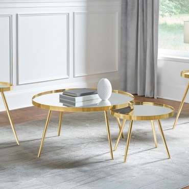 Kaelyn 4-piece Round Coffee...