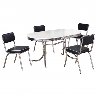 Retro 5-piece Oval Dining... 2