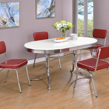 Retro 5-piece Oval Dining...