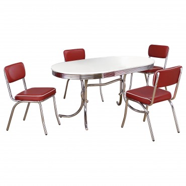 Retro 5-piece Oval Dining... 2