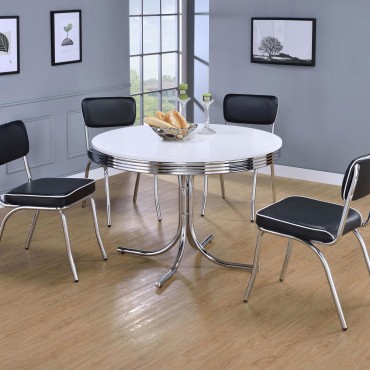 Retro 5-piece Round Dining...