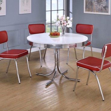 Retro 5-piece Round Dining...