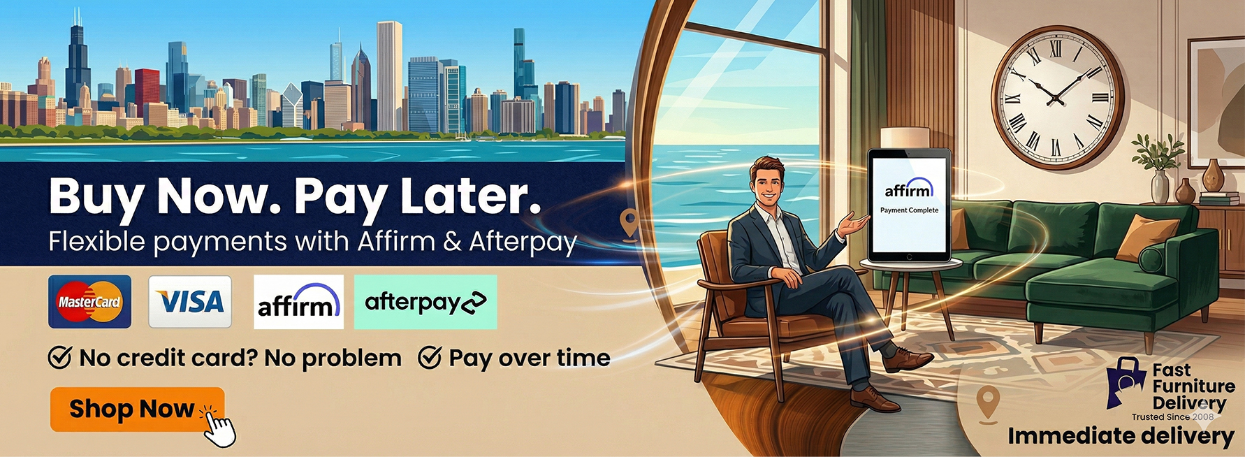 Buy now pay later furniture in Chicago &ndash; financing with Affirm and Afterpay Excel Furniture 4U